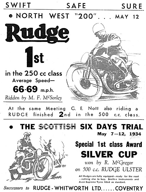 Rudge Ulster 500 cc Motorcycles - Rudge-Multi                    