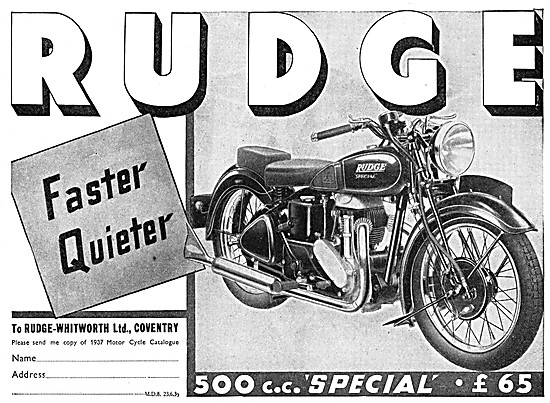 1937 Rudge 500 cc Special                                        