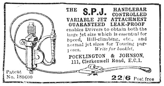 Rudge Brothers - SPJ Variable Jet Attachment                     