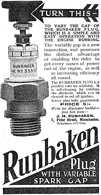 Runbaken Motor Cycle Spark Plugs                                 