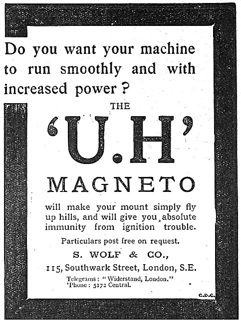 U.H. Motor Cycle Magnetos                                        