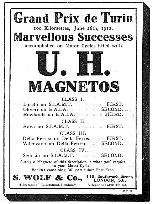 U.H. Magnetos                                                    