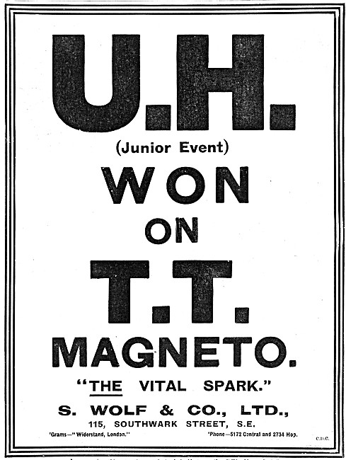 U.H. Motor Cycle Magnetos                                        