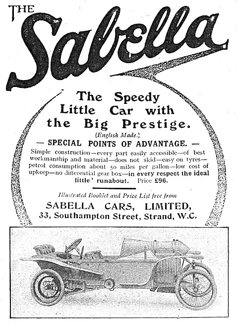 1912 Sabella Cars                                                