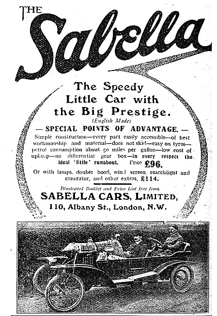 1912 Sabella Cars                                                
