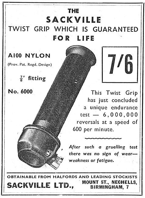 1961 Sackville Motorcycle Twist Grips                            