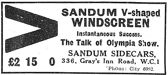 Sandum Sidecar Windscreens                                       