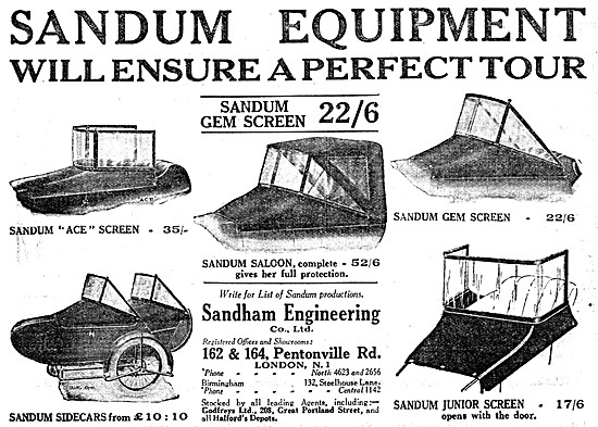 Sandum Sidecar Range 1926                                        