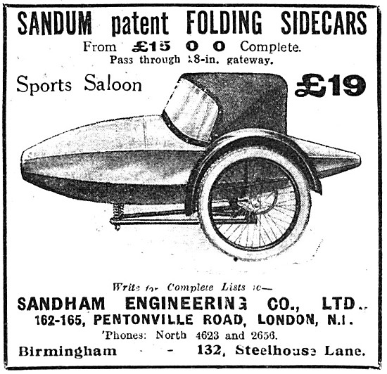 1927 Sandum Sports Saloon Sidecar                                