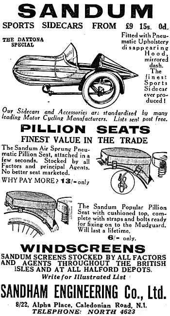 1930 Sandum Daytona Special Sidecar                              