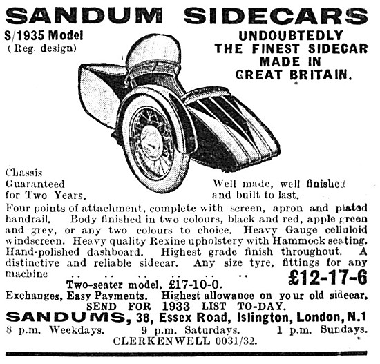 Sandum S/1935 Sidecar                                            