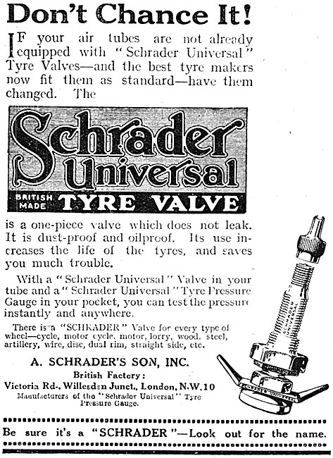 Schrader Universal Tyre Valves                                   