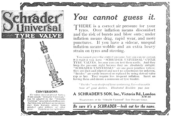 Schrader Universal Motorcycle Tyre Valve                         