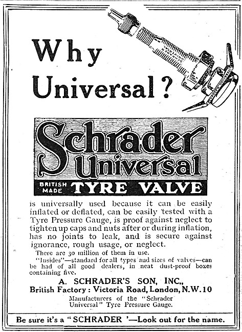Schrader Universal Tyre Valve                                    