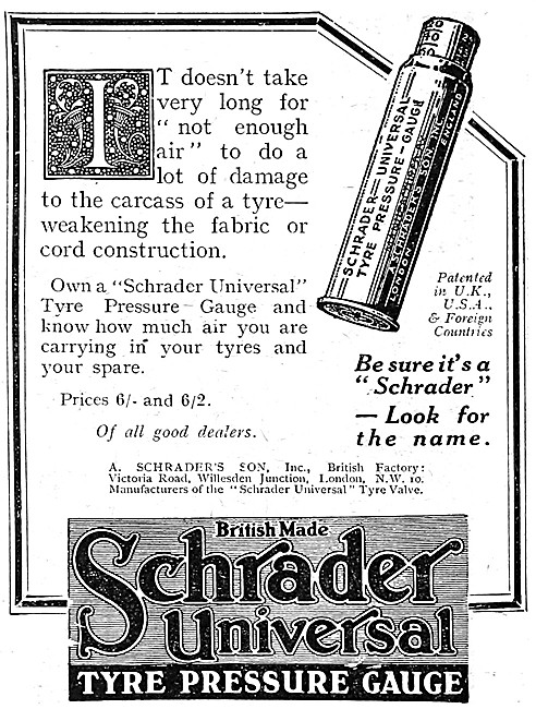 Schrader Tyre Valves - Schrader Tyre Pressure Gauge              