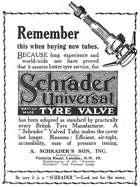 Schrader Tyre Valves & Air Pressure Gauges                       