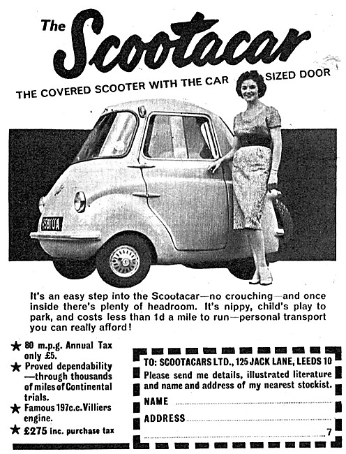 1960 Scootacar Microcar - Scootacar Bubble Car                   