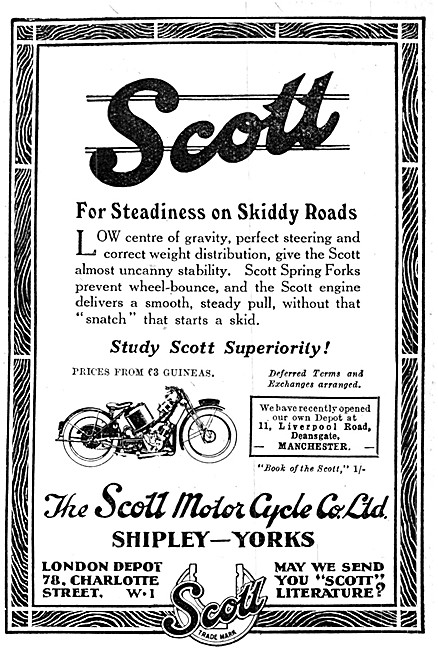 Scott Motor Cycles 1926                                          