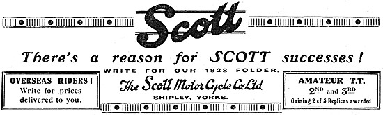 Scott Motor Cycles Advert                                        