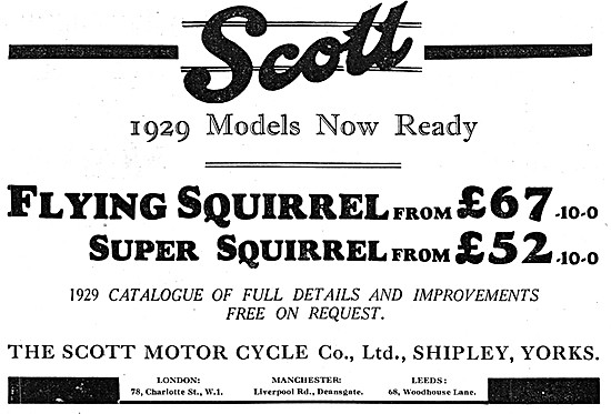 1928 Scott Flying Squirrel - Scott Super Squirrel                