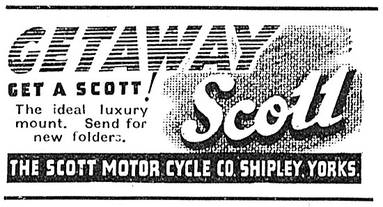 Scott Motor Cycles 1938                                          