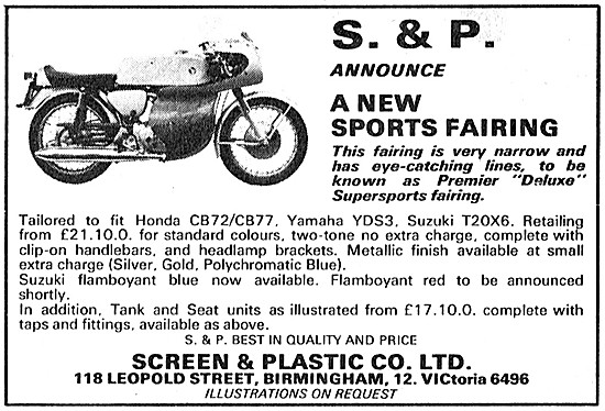 SCreen & Plastic S&P Sports Fairings                             