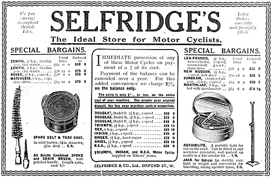 Selfridges Motor Cycle Parts & Accessories                       