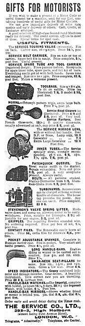 The Service Company Motor Cycle Parts & Accessories.             