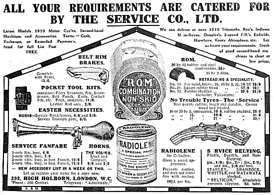 The Service Company Motor Cycle Accessories.                     