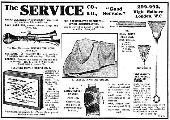 The Service Company Motor Cycle Accessories.1910 Ranger          