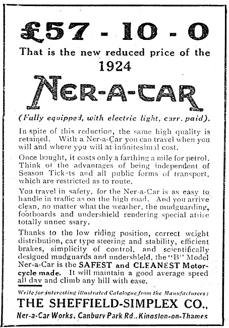 1923 Sheffield Simplex Ner-A-Car                                 