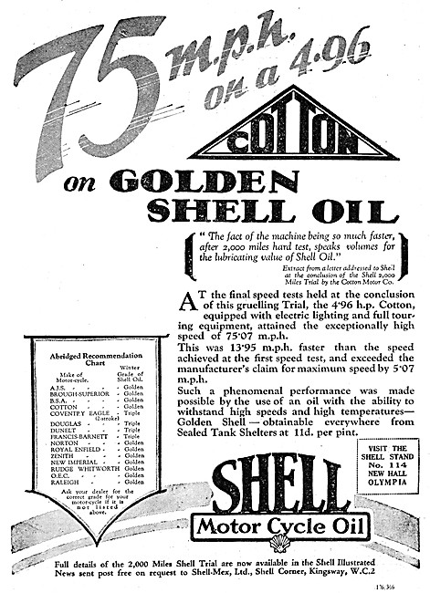 Golden Shell Motor Cycle Oil                                     