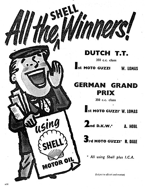 Shell Motor Oil - Shell Engine Oil 1956                          