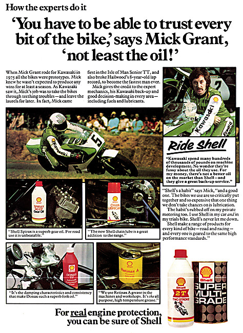 The Range Of Shell Oil Products For Motor Cycles                 