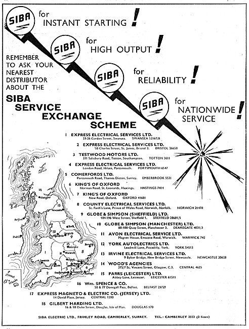 Siba Electrical Parts For Motor Cycles & Motor Scooters          