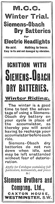 Siemens-Obach Dry Batteries                                      