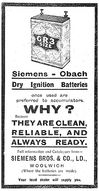 Siemens Electrical Equipment - Siemens-Obach Dry Battery Ignition