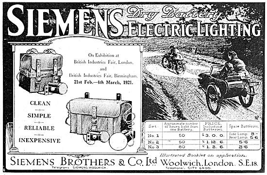 Siemens Dry Battery Electric Lighting                            