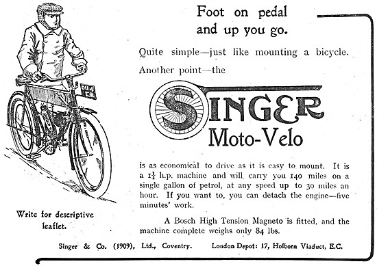 1910 Singer Moto-Velo                                            