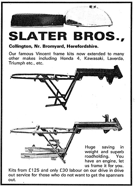Slater Brothers Racing Motorcycle Frames & Parts                 