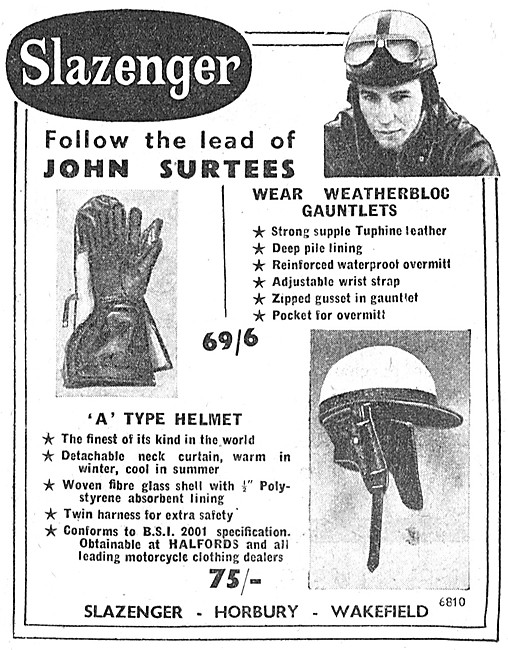Slazenger Motor Cycle Helmets - Slazenger Weatherbloc Gauntlets  