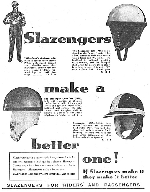Slazenger Motor Cycle Helmets                                    