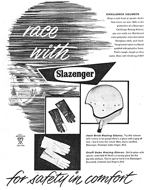 Slazenger Challenge Motor Cycle Racing Helmets                   