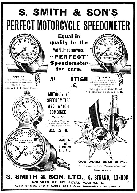 Smiths Instruments - Smiths Motorcycle Speedometers 1912         