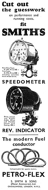 Smiths Speedometer - Smiths Rev Indicator - Petroflex Piping     