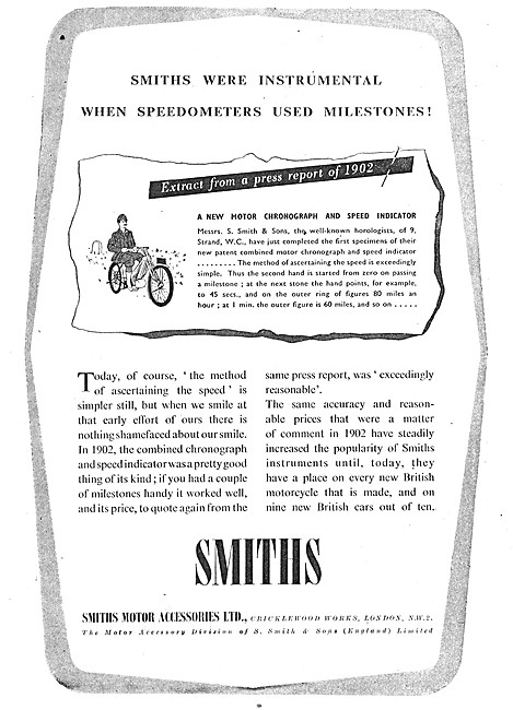 Smiths Instruments - Smiths Motor Cycle Parts & Accessories      