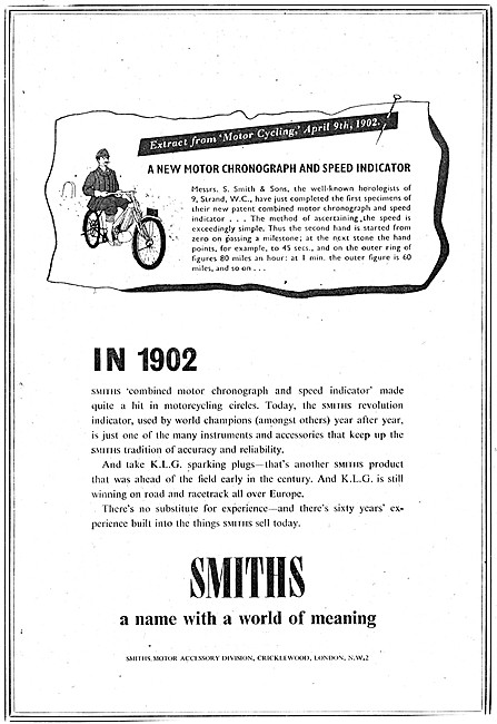 Smiths Motor Cycle Instruments                                   