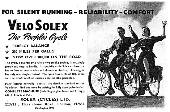 Velo Solex Motorised Bicycle                                     
