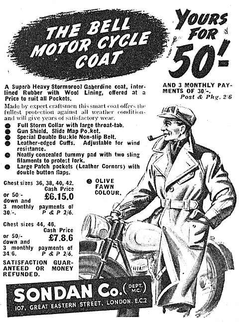 Sondan Bell Motor Cycle Coat                                     