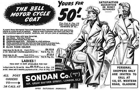 Sondan Bell Motor Cycle Coat                                     